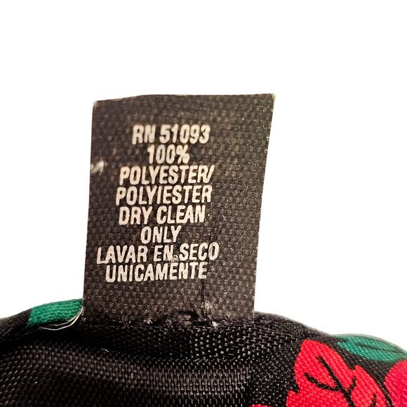 Christmas Holiday Tie Hallmark Yule Necktie Greeting Poinsettia Holly Black USA - Picture 6 of 8